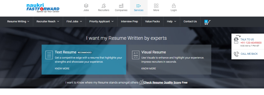 resume.naukri.com review